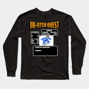 Jiu Jitsu Quest BJJ MMA Retro gaming shirt Long Sleeve T-Shirt